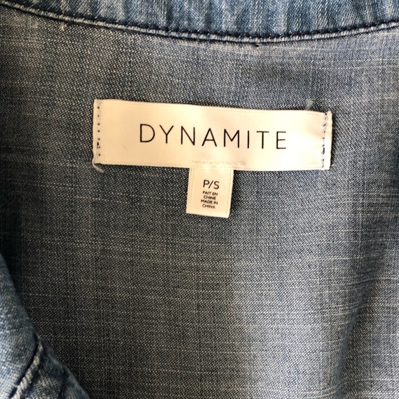SOLD * DYNAMITE Chambray Top/Jacket - Picture 6 of 8